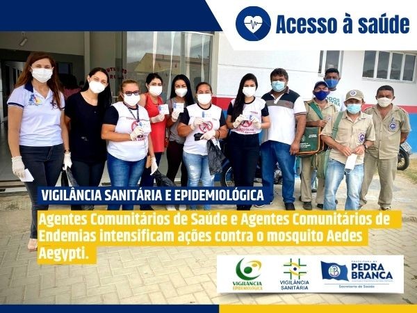 Agentes Comunitários de Saúde e Agentes Comunitários de Endemias intensificam ações contra o mosquito Aedes Aegypti.